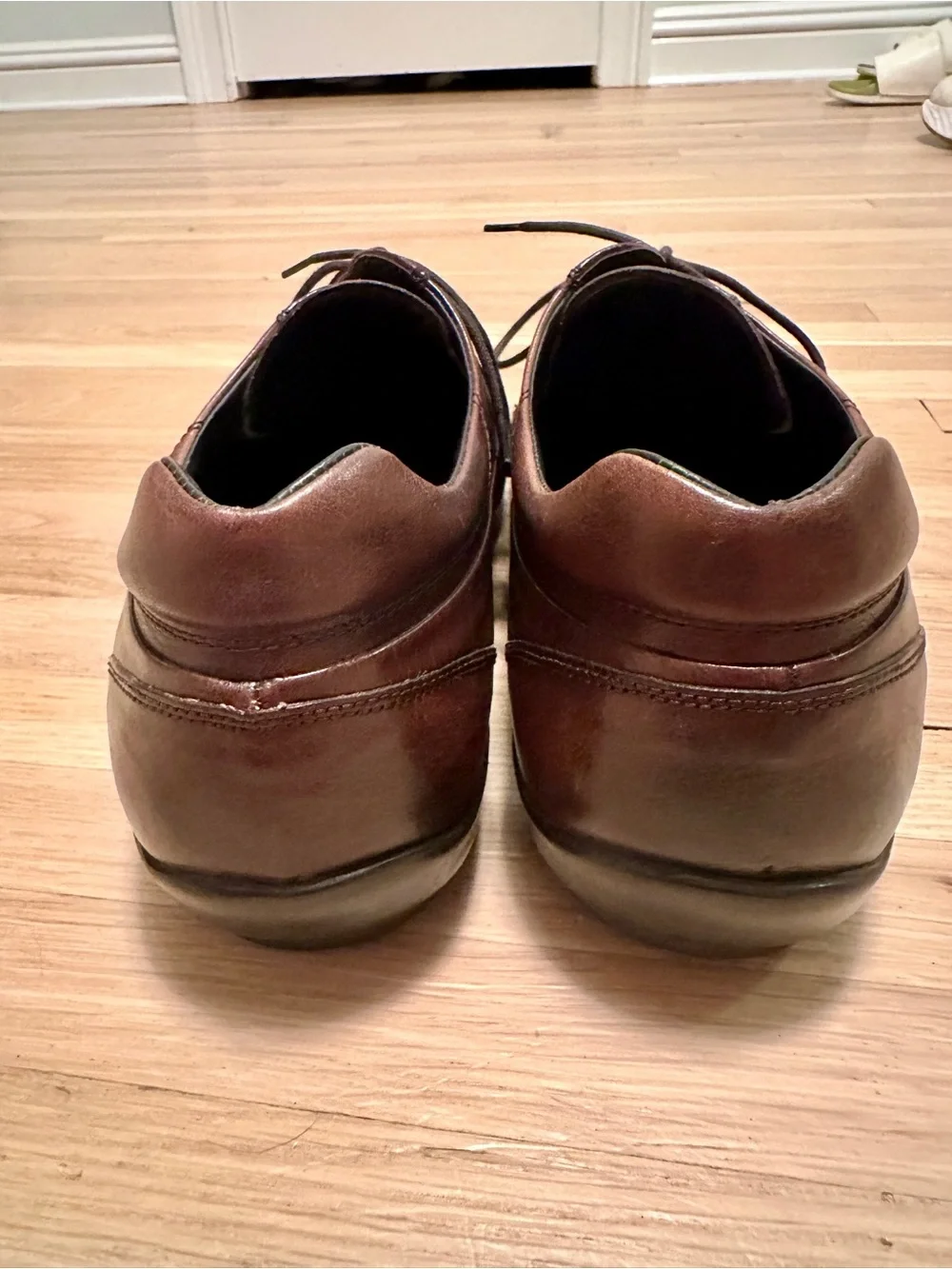 Bocce Bucci Italian Brown Leather Shoes - Classic Lace-Up